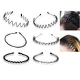 thumbnail image 2 of 6 diademas de metal unisex con ondas de resorte, diadema elástica antideslizante, accesorios para el cabello, 2 of 7