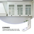 thumbnail image 5 of Eease 16pcs L Shape Stainless Steel Corner Brackets for Cabinet Wardrobe Shelf - Black, 5 of 6