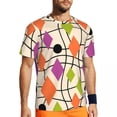 thumbnail image 3 of Colorful Mid Century T-Shirt Geometric Abstract Hip Hop Running T Shirts Short-Sleeve Fast, 3 of 5