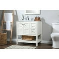 thumbnail image 2 of Elegant Decor Theo 32" Zinc Alloy MDF Single Bathroom Vanity in White, 2 of 8