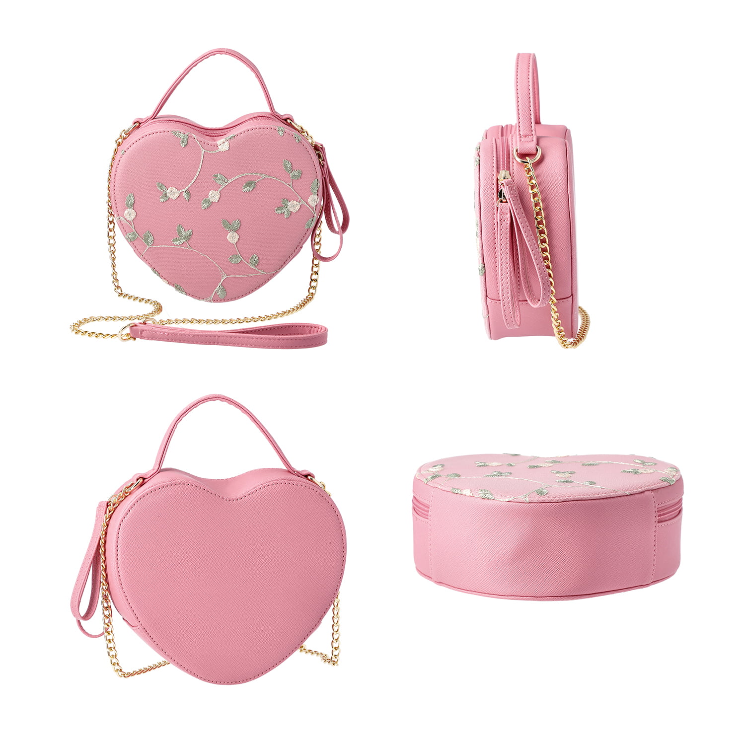 My Daily Women Tote Shoulder Bag Pink Hearts Valentines Day Wedding Handbag 