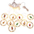 thumbnail image 1 of Bewildely Tira de luces navideñas alimentada por USB, lámpara de cadena impermeable, cortina de ventana navideña, adorno colgante para árbol de Navidad Kits de decoración para fiestas Bewildely HA008358-00B, 1 of 6