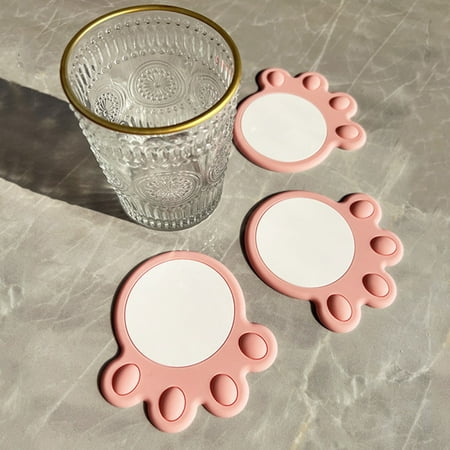 

NIUREDLTD Creative Dining Table Cat Insulation Water Cute Cat Silicone Gift Mat Fashion Silicone Non Slip Gasket