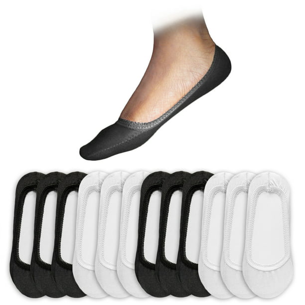 LADE - (12 Pairs) Womens Liners No-Show Extreme Low Cut Socks Peds ...
