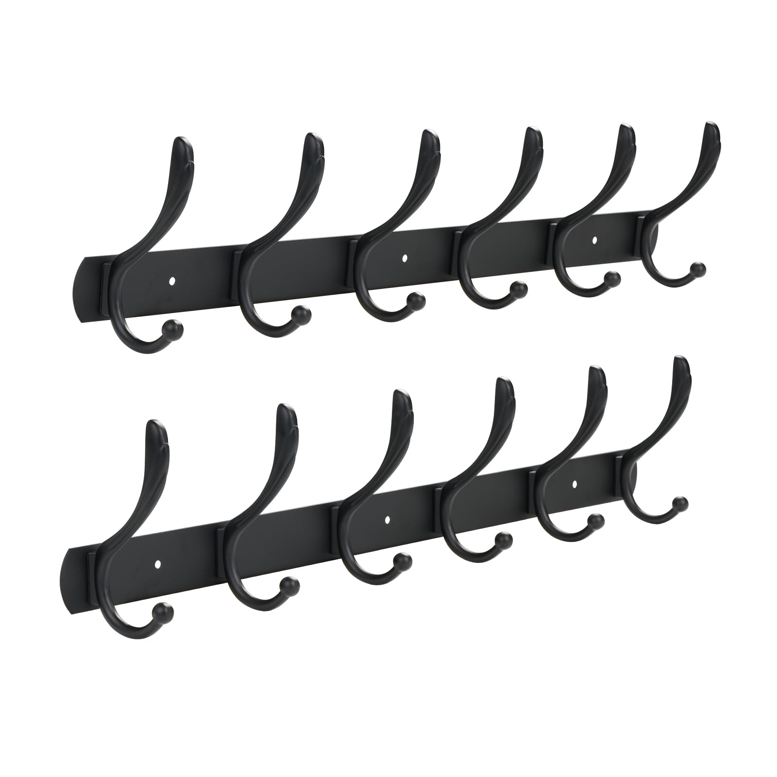 Coat Rack Wall Mounted, 2 Pack Wall Hooks for Coats, Heavy Duty Metal