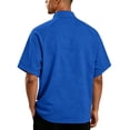 thumbnail image 4 of Golf Shirts for Men Half Zipper Relaxed Fit Drop Shoulder Summer Tee Classic Breathable Comfortable Style Solid Top, 3XL, 4 of 7