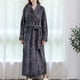 thumbnail image 4 of Albornoz de forro polar coralino grueso para mujer, albornoz, pijama, ropa de dormir, bolsillo + cinturones Fridja nalpqowj18607, 4 of 9