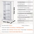 thumbnail image 6 of VEVOR Media Storage Cabinet, 5-layer DVD Shelf Holds up to 240 CDs, Adjustable CD Shelves, Protects & Organizes Music, Movie, Video Games or Memorabilia Collections, White, 6 of 9