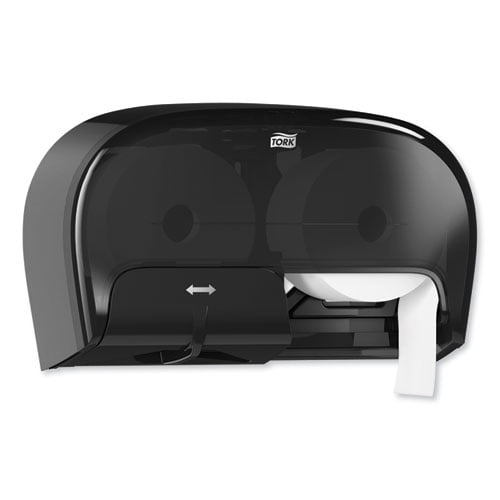 High Capacity Bath Tissue Roll Dispenser for OptiCore, 16.62 x 5.25 x 9.93, Black High Capacity Bath Tissue Roll Dispenser for OptiCore, 16.62 x 5.25 x 9.93, Black