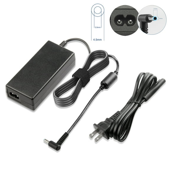 45W Laptop Charger Compatible with HP Pavilion x360 14 15 17,Envy 13 15 X360, Elitebook 840 G5, ProBook Chromebook Stream Series, Spectre 710412-001 19.5V 2.31A Adapter