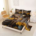 thumbnail image 2 of jejeloiu Rustic Cowboy Art Bed Sheets Kids,Western Print King Sheets For Men,4 Pieces, 2 of 6