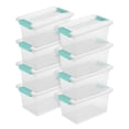 thumbnail image 1 of Sterilite Plastic Medium Clip Storage Box Container w/ Latching Lid, 8 Pack, 1 of 12