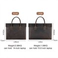 thumbnail image 4 of Genuine Leathe 14''15.6'' Laptop Office Bag  High Quality A4 Brown Genuine Crazy Horse Leather Executive Men Briefcase Portfolio (Coffee Large), 4 of 7