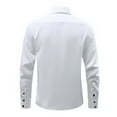 thumbnail image 3 of Xzbqbs Mens Dress Shirts Long Sleeve Casual Button Up Polo Shirts Lightweight Slim Fit Shirts Classic Business Golf Shirts for Men, 3 of 5