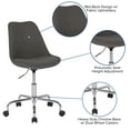 thumbnail image 6 of BizChair Mid-Back Dark Gray Fabric Task Office Chair with Pneumatic Lift and Chrome Base, 6 of 13