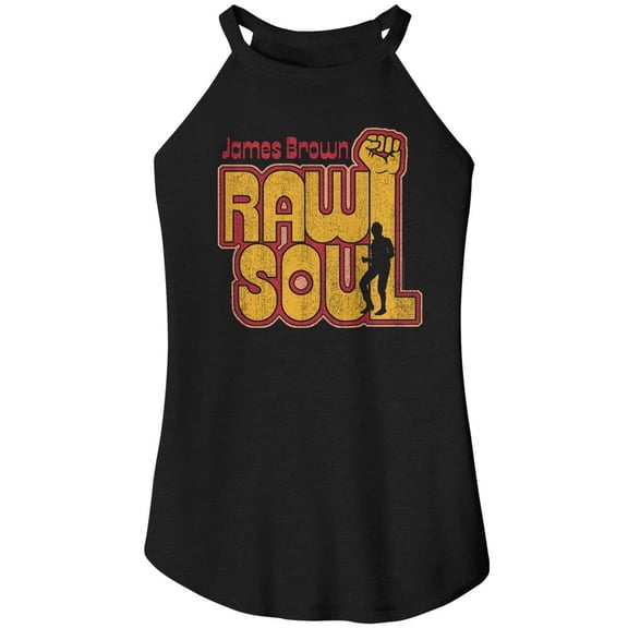 James Brown Raw Soul Black Women's Sleeveless Rocker Tank Top T-Shirt