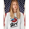 thumbnail image 2 of All American Girl W Kiss Sweatshirt Women -Image by Shutterstock, Female 3X-Large, 2 of 4