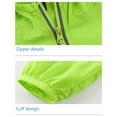 thumbnail image 5 of Sanbonepd Women Solid Color Rain Jacket Outdoor Plus Size Hooded Windproof Loose Coat Trendy, 5 of 6