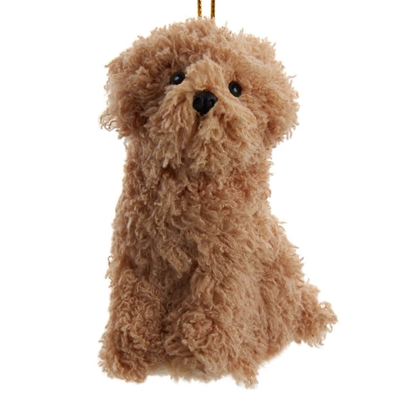 Kurt Adler 4-Inch Brown Furry Goldendoodle Christmas Ornament