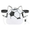 thumbnail image 1 of Vogacara Novedad Casco para beber Guzzler Casco para beber Bebedor Favor Sombrero Titular de lata Juguetes fútbol blanco negro, 1 of 1