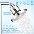 thumbnail image 4 of Cabeza de Ducha Filtrado, 15 Etapas Filtro de Agua para Regadera + Cabezal de Ducha de 6'', 5 Modos Ajustables de Alta Presión de Filtro para Regadera Baño, 4 of 8