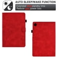 thumbnail image 2 of SaniMore for Samsung Galaxy Tab A8 10.5" 2022 SM-X200/X205 Case, PU Leather Case Soft TPU Back Auto Wake/Sleep Card Slots Pen Holder Kickstand Magnetic Full Protective Wallet Case, Red, 2 of 10