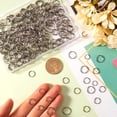 thumbnail image 3 of 1 Box 600Pcs Stainless Steel Split Rings Bulk Split Jump Rings Silver Hypoallergenic Small Keychain Double Loops Round Split Ring for Jewelry Making Supplies Necklaces Bracelet Earrings DIY DIY, 3 of 6