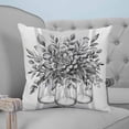 thumbnail image 4 of 20x20 Pillow Covers Set of 2, Eucalyptus Grey Throw Pillow Covers Decorative Couch Cushion Case, Vintage Bottle Succulents Flower Stripes Microfiber Square Pillowcases for Bedroom Car Living Room, 4 of 7