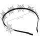 thumbnail image 4 of Diadema de copo de nieve Diadema navideña con purpurina Accesorios navideños para el cabello Plata 13 cm, 4 of 5