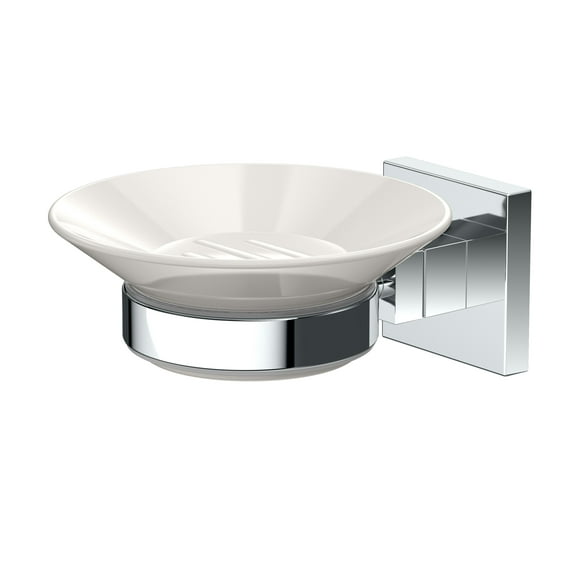 Gatco 1942 Elevate Porcelain Soap Dish, Chrome