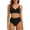 *11-Black, variant on Women's 2 Piece Sporty Bikini Set,Ladies Spaghetti Strap Bathing Suit,High Waisted High Cut Swimsuit For Women,Blue,Size L