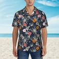 thumbnail image 4 of Goofa Hawaiian Style Hawaiian Shirt for Men, Unisex Summer Beach Casual Short Sleeve Button Down Shirts,Aloha Tropical Floral print shirt-Small, 4 of 9