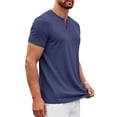 thumbnail image 3 of GENTS BLISS Henley Men Shirts Short Sleeve T shirts for Men V Neck Casual Men Shirts, 3 of 8