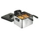 thumbnail image 1 of Hamilton Beach Freidora eléctrica con tapa, capacidad de 4,5 litros / 19 tazas de aceite, control de temperatura, ventana, estilo profesional, 1800 W, dos cestas para freír, acero inoxidable, 1 of 5