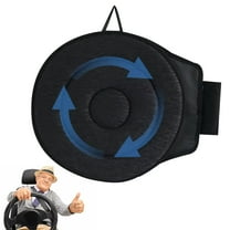 360° Rotating Seat Cushion for Car, 15.7" Swivel Car Seat for Elderly Support, Non Slip Swivel Seat Cushion with Memory Foam for Car, Office, Home (Black)