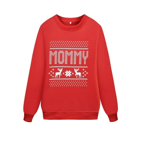

Women s Christmas T Shirts Thick Crewneck Ultra Soft Deer Head Bow Print Long Sleeve Tops Blouse For Adults Sweater Family Pajama Christmas