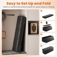 thumbnail image 6 of CONCETTA 43" Storage Ottoman Bench, Foldable Storage Chest, End of Bed Foot Stool with Padded Seat, Bedroom Bench, Support 660lbs, PVC Black, 6 of 12