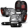 thumbnail image 6 of AKKON - Fits 2001 2002 2003 2004 Toyota Tacoma Pickup Black Headlights+ Corner+ Signal+ Bumper Lamp+ LED Smoked Tail Lights Pair, 6 of 6