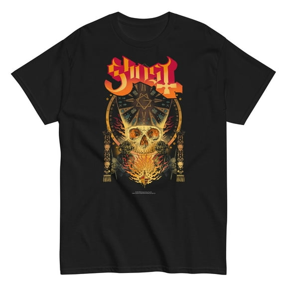 Ghost - Flaming Logo Unisex T-Shirt - Black - Small