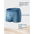 thumbnail image 4 of Ausing Men's Fashion Satin Boxer Briefs Athletic Workout Shorts Comfort Lightweight Briefs Breathable Seamless Underpants S Blue, 4 of 7