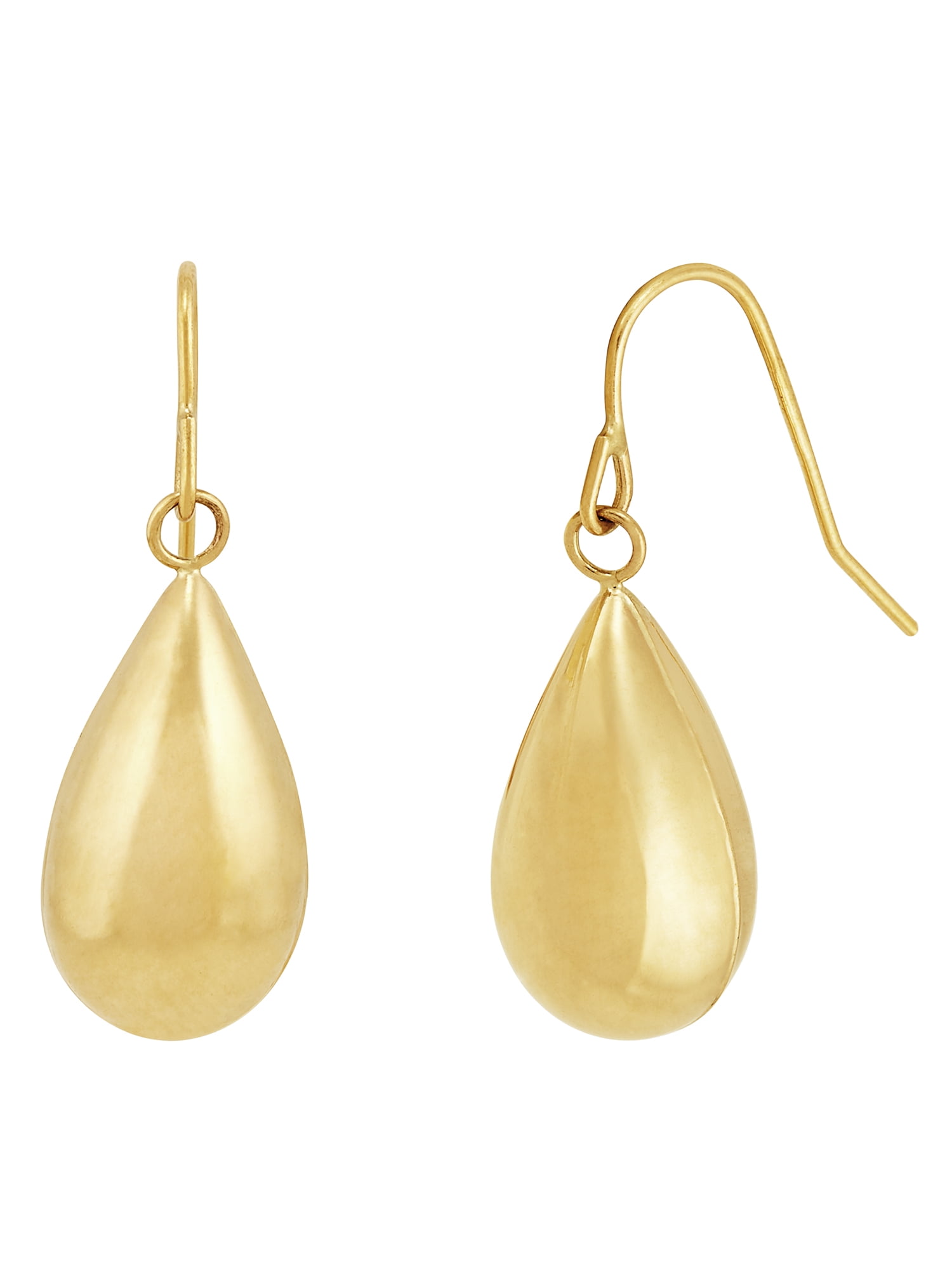 Brilliance Fine Jewelry 10K Yellow Gold Hollow Teardrop Dangle Earrings