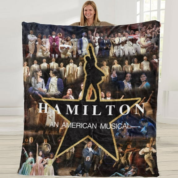 Hamilton Musical Throw Blanket Gifts for Fans Girls Boys Women Hoodie Him Bed 50x60