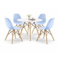 thumbnail image 1 of Comedor Oslo Redondo Blanco para 4 Personas Sillas Oslo Azul, 1 of 8