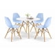 thumbnail image 1 of Comedor Oslo Redondo Blanco para 4 Personas Sillas Oslo Azul, 1 of 8