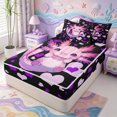 thumbnail image 2 of Manfei Ocean-Themed Axolotl Zipper Twin Comforter Sets with Fitted Sheet and 2 Pillowcases,Watercolor Animals Pattern Zipper Bedding Set,Colorful Stars Reversible,4pcs, 2 of 7