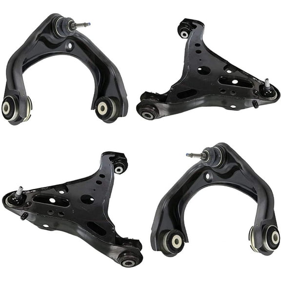 Detroit Axle - 4 Front Upper & Lower Control Arms for 2006-2010 Ford Explorer Mercury Mountaineer 2007 2008 2009, Upper and Lower Control Arms w/Ball Joints Assembly Replacement