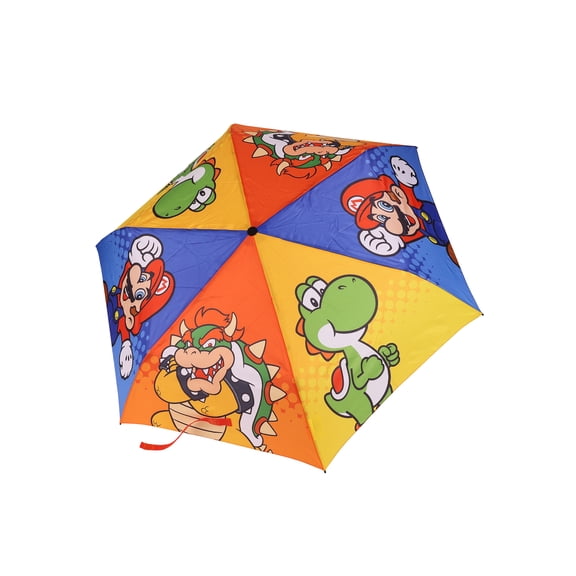 Super Mario 6 Panel Telescopic Umbrella with Auto Open Button