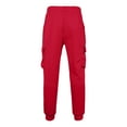 thumbnail image 4 of Mlzmgr Cargo Pants for Men Fleece Warm Elastic Waist Drawstring Joggers with Pockets Running Basketball Pants, 4 of 5