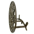 thumbnail image 5 of Zeckos Circles & Squares Cast Iron Hose Holder, Bronze, Wall Mount, 11.75" Modern Outdoor Organizer, 5 of 8