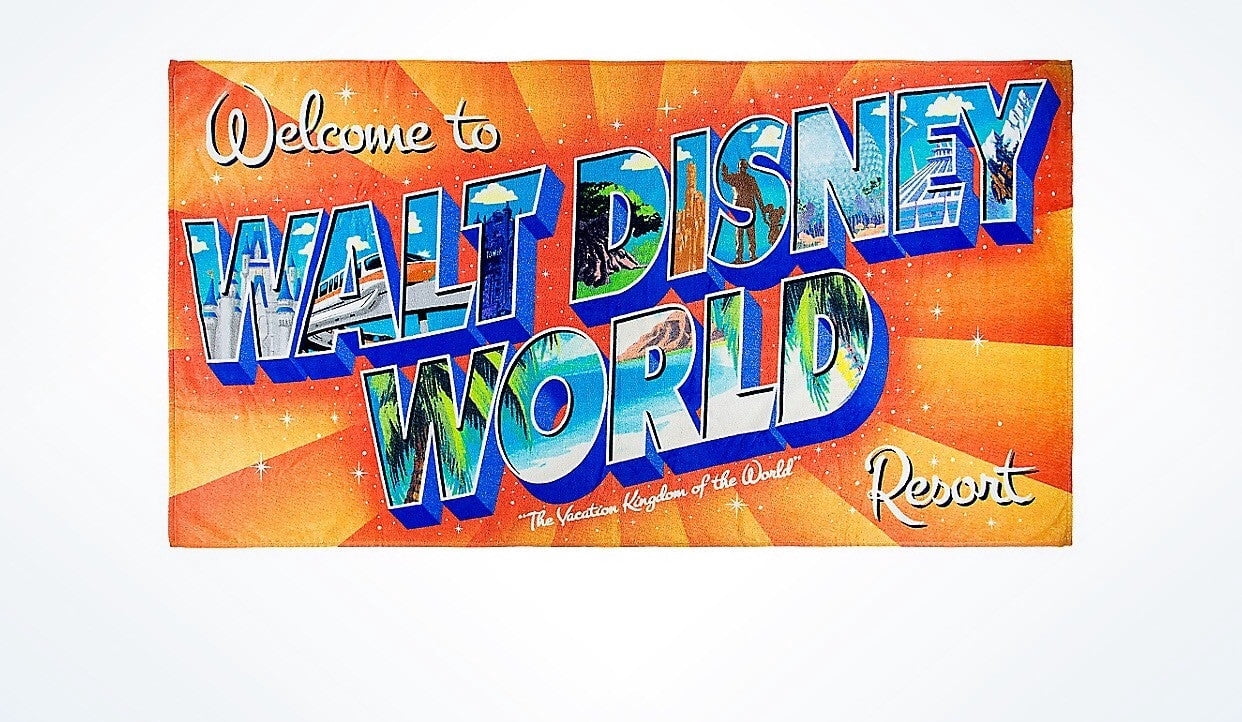 Disney Parks Welcome to Walt Disney World Resort Beach Towel New with Tags